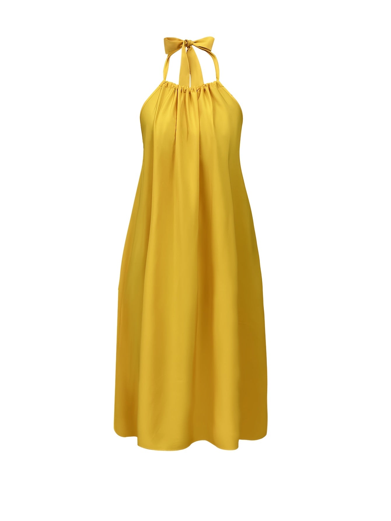 Dame maxikjole rygfri halterneck elegant sommerfest fritid