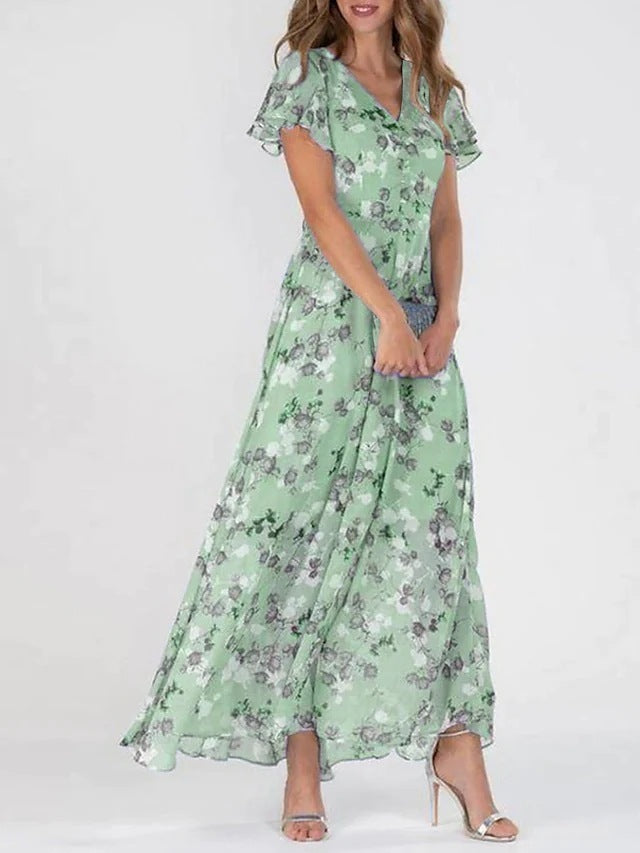Judith – Modieuze print jurk met taille