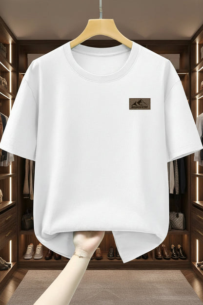 Herre T-skjorte med minimalistisk fjell-logo – fritid, urban stil, perfekt for hverdag og helg