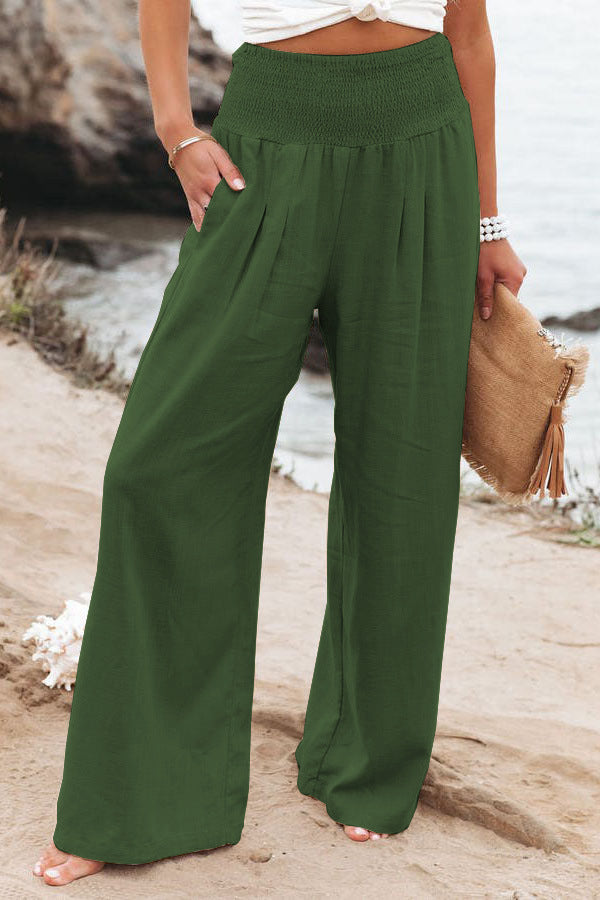 Damen Weitgeschnittene Sommerhose mit Hohem Bund – Relaxed Fit für Freizeit & Urlaub