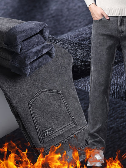 Herren Jeanshose Grau mit geradem Schnitt