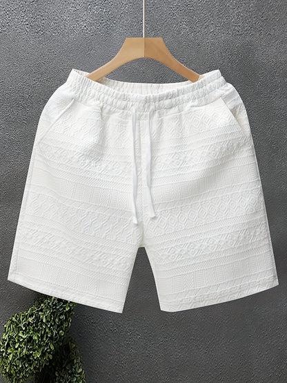 Herren Freizeitshorts mit Strukturmuster – Modernes Design für Alltag & Sport
