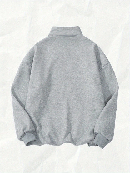 Felpa con cappuccio da donna, stampa Brooklyn, cerniera, collo alto, maniche lunghe, grigio, rosso, blu navy, nero