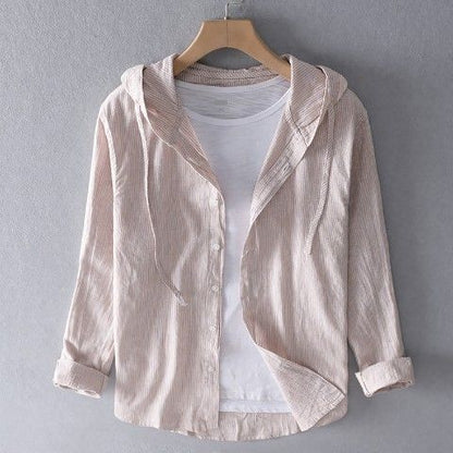 Zomerblouse dames – Lichtgewicht blouse met capuchon in overhemdstijl