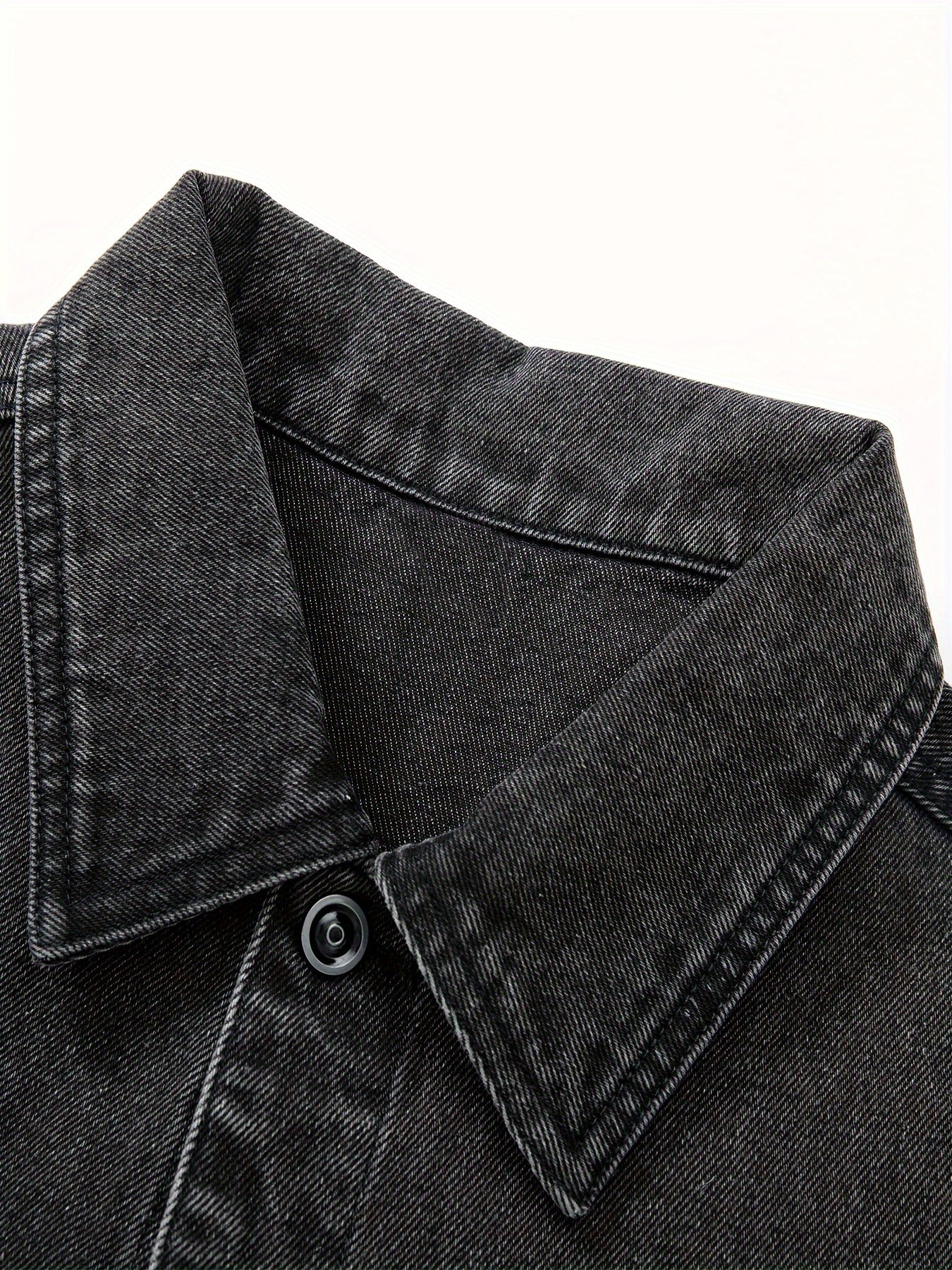 Herre jeansvest i avslappet stil – ermeløs fritidsvest med knappestolpe og krage