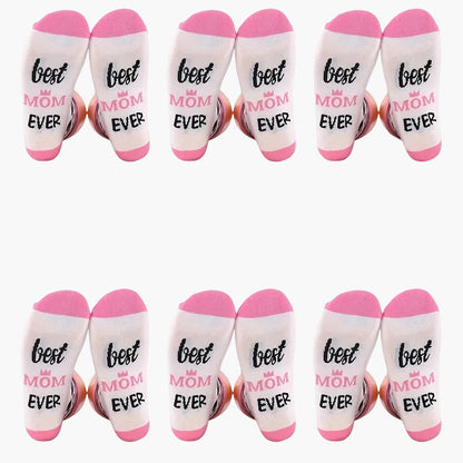 Chaussettes femme avec inscription – Idée cadeau amusante pour mamans – Meilleure maman du monde – Chaussettes confortables pour loisirs