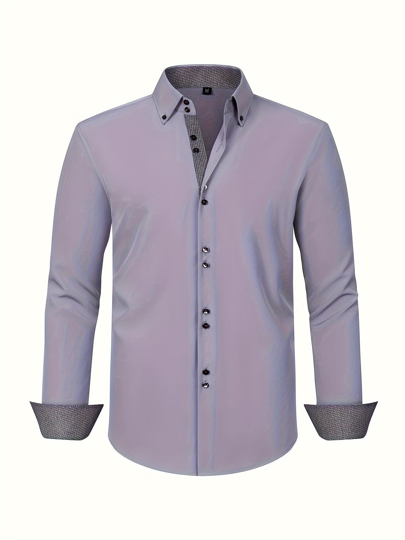 Męska koszula biznesowa casual z długim rękawem nowoczesny elegancki design