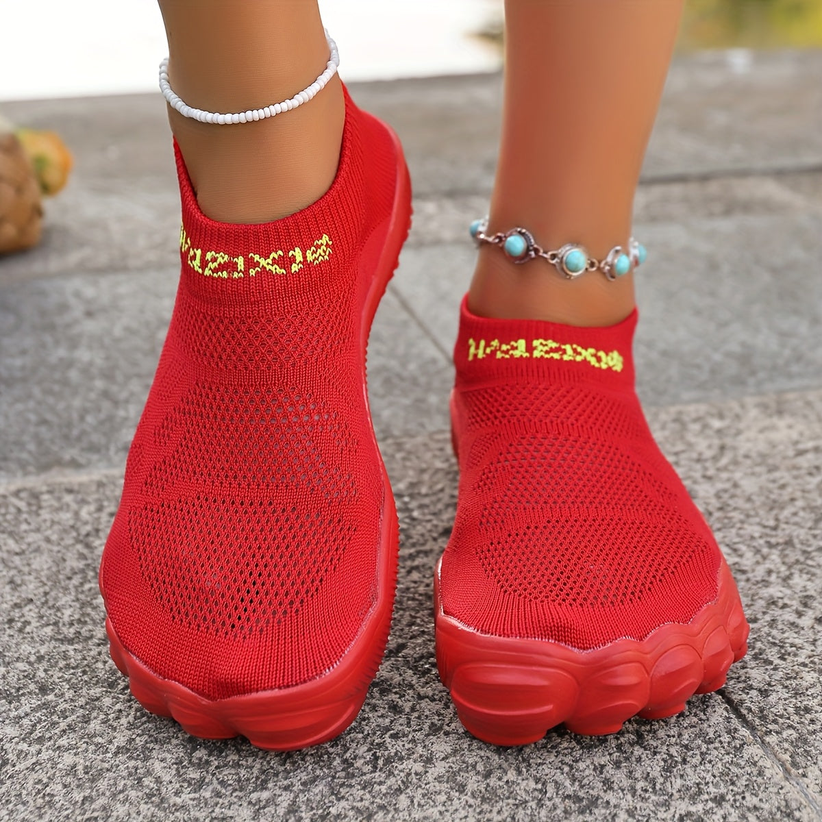 Damen Slip-On Sportschuhe – Modische Atmungsaktive Sneaker für Alltag und Freizeit