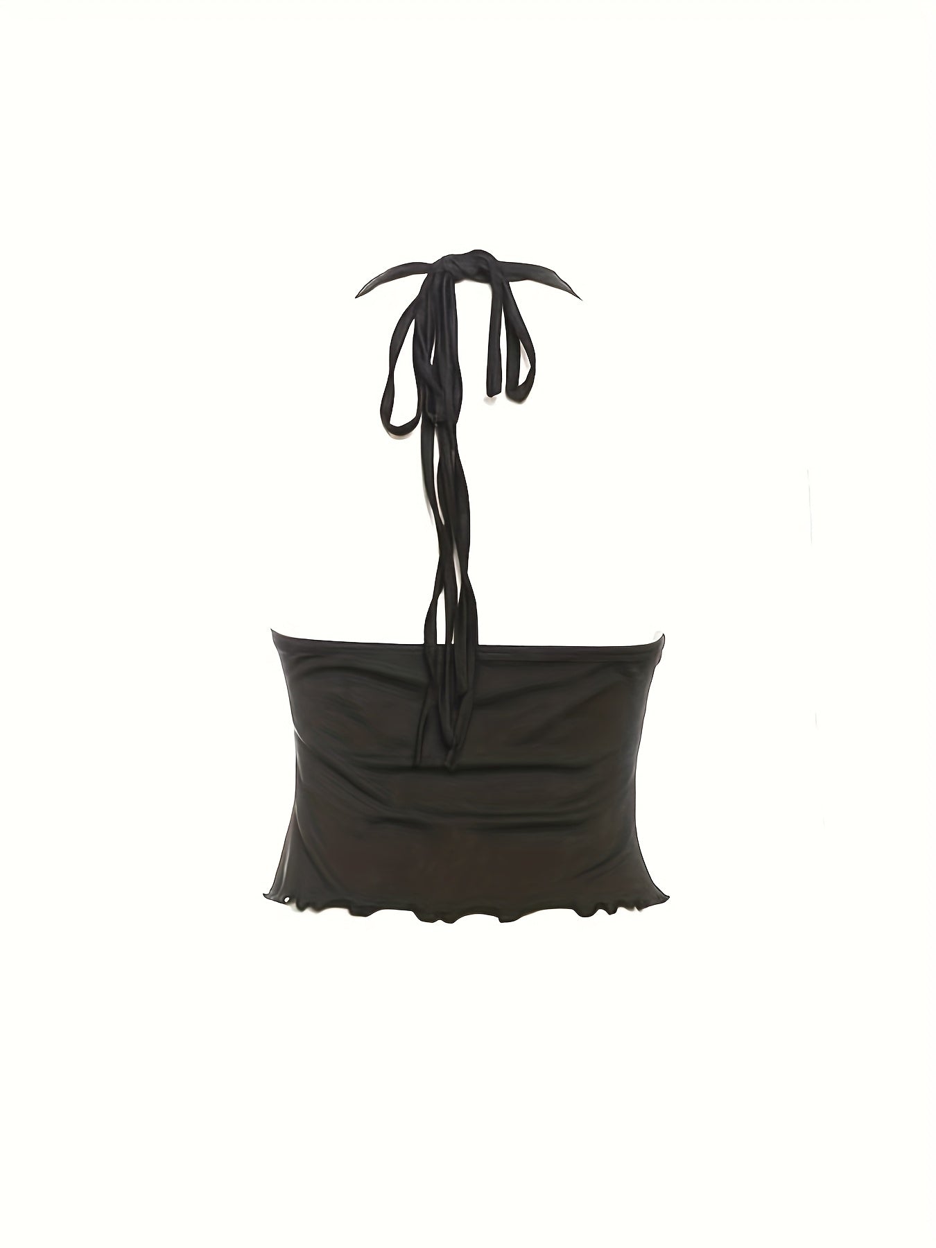 Top da festa alla moda da donna con collo halter, dettaglio ad anello e cut-out per serate e uscite