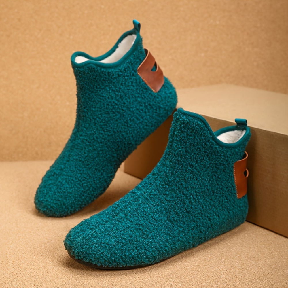 Kuschelige Hausschuhe Booties für Herren – Weiche Haussocken mit Plüschfutter in verschiedenen Farben