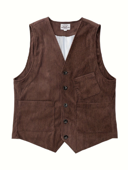 Herren Business Weste im Vintage-Look für Büro und Freizeit