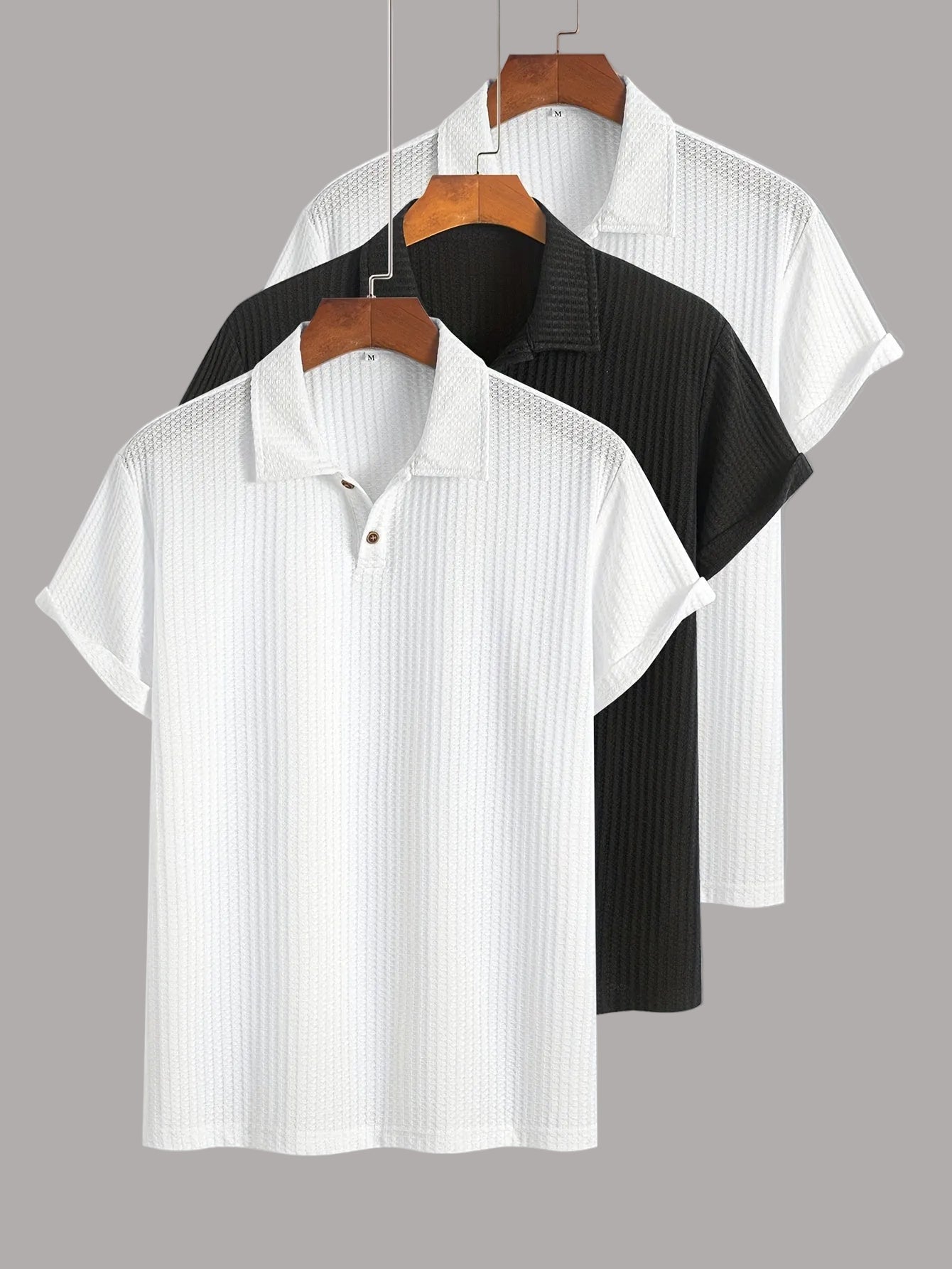 Herre Polo Shirt Sæt Kortærmet Moderne Klassisk Fritid Business