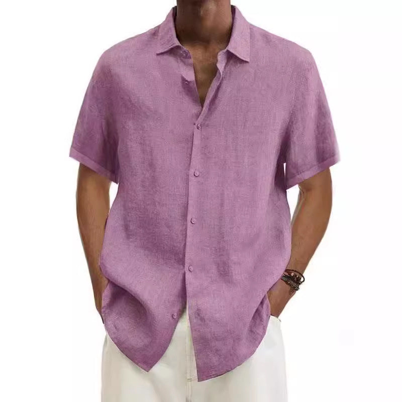 Chemise d'été à manches courtes pour homme – Chemise décontractée de style japonais pour le quotidien, les vacances et les loisirs