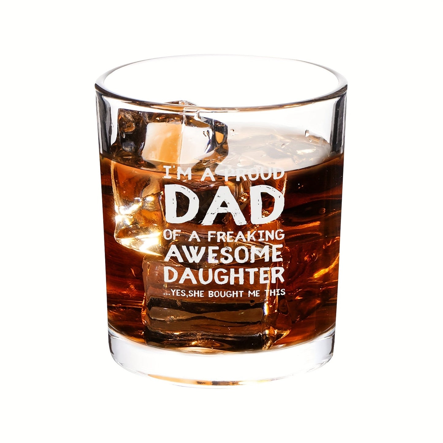 Herren Whiskyglas mit Spruch – Geschenk für stolze Väter von Töchtern, lustiges Barzubehör