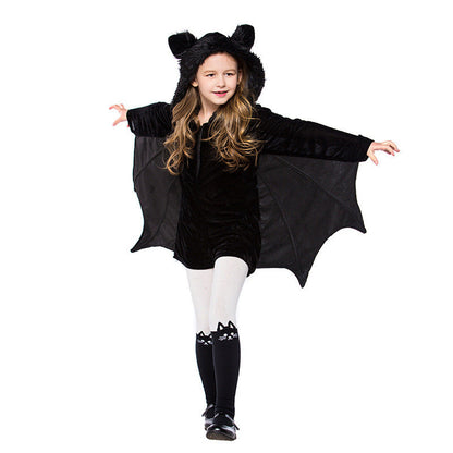 Costume Halloween enfant chauve-souris – Déguisement unisexe pour fêtes d’Halloween & porte-à-porte