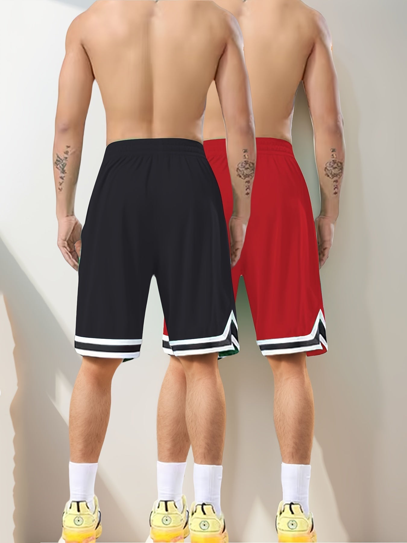 Herren sportshorts 2-pack – lös passform, idealiska för basket, träning och fritid