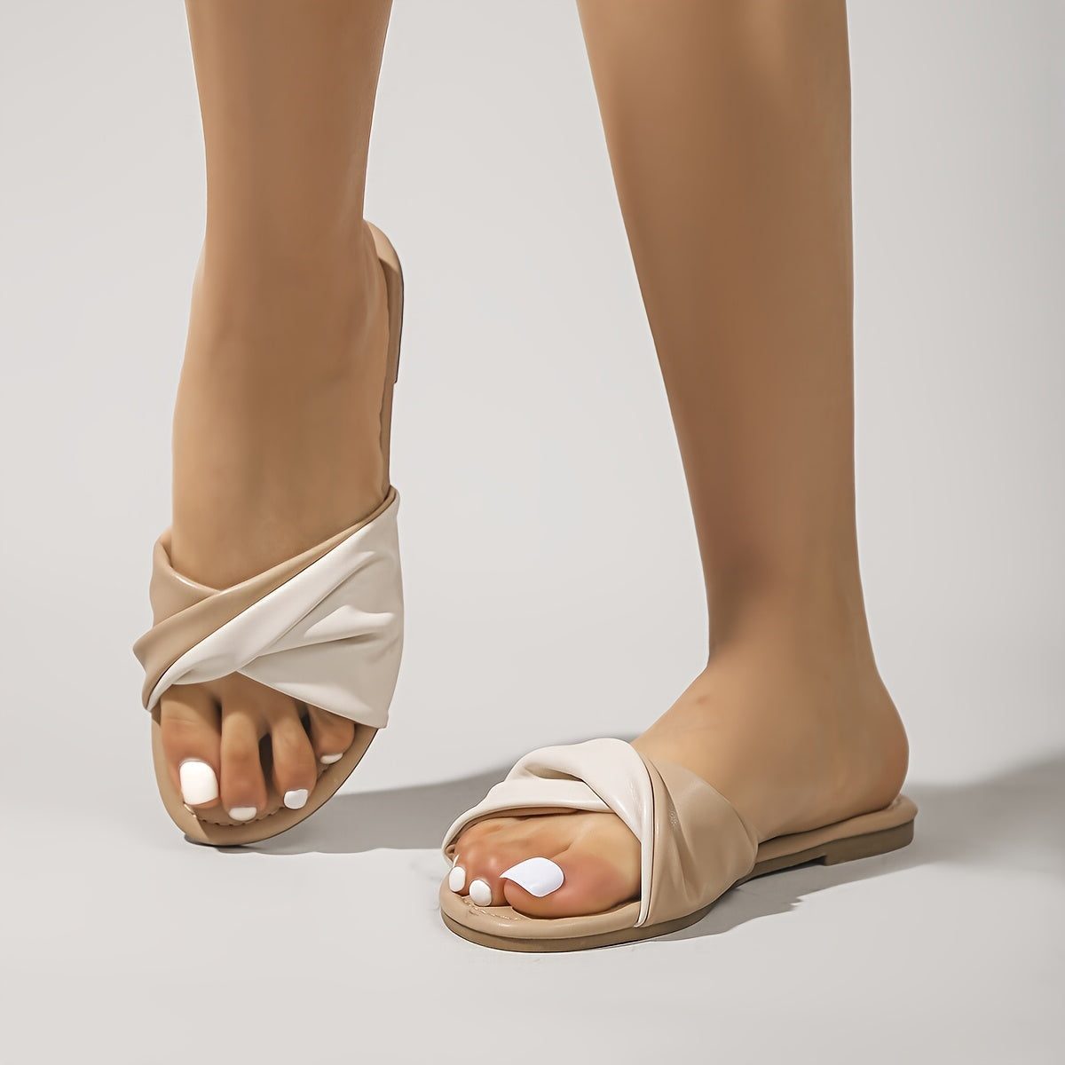 Damskie letnie buty płaskie sandały z węzłowym wzorem na co dzień i na czas wolny