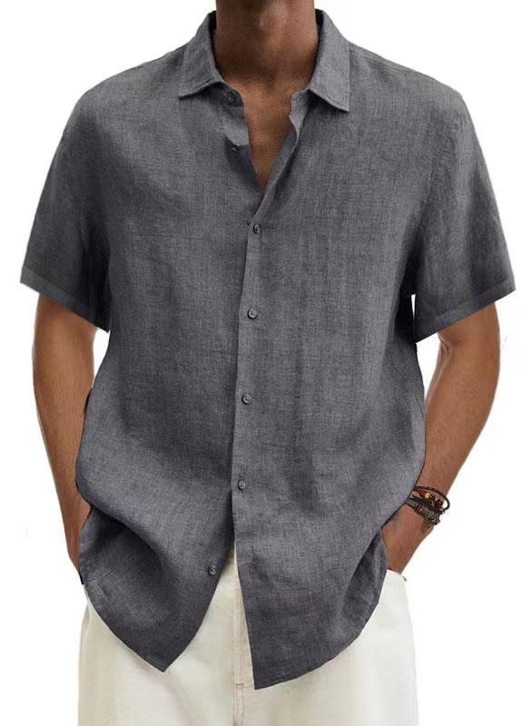 Chemise d'été à manches courtes pour homme – Chemise décontractée de style japonais pour le quotidien, les vacances et les loisirs