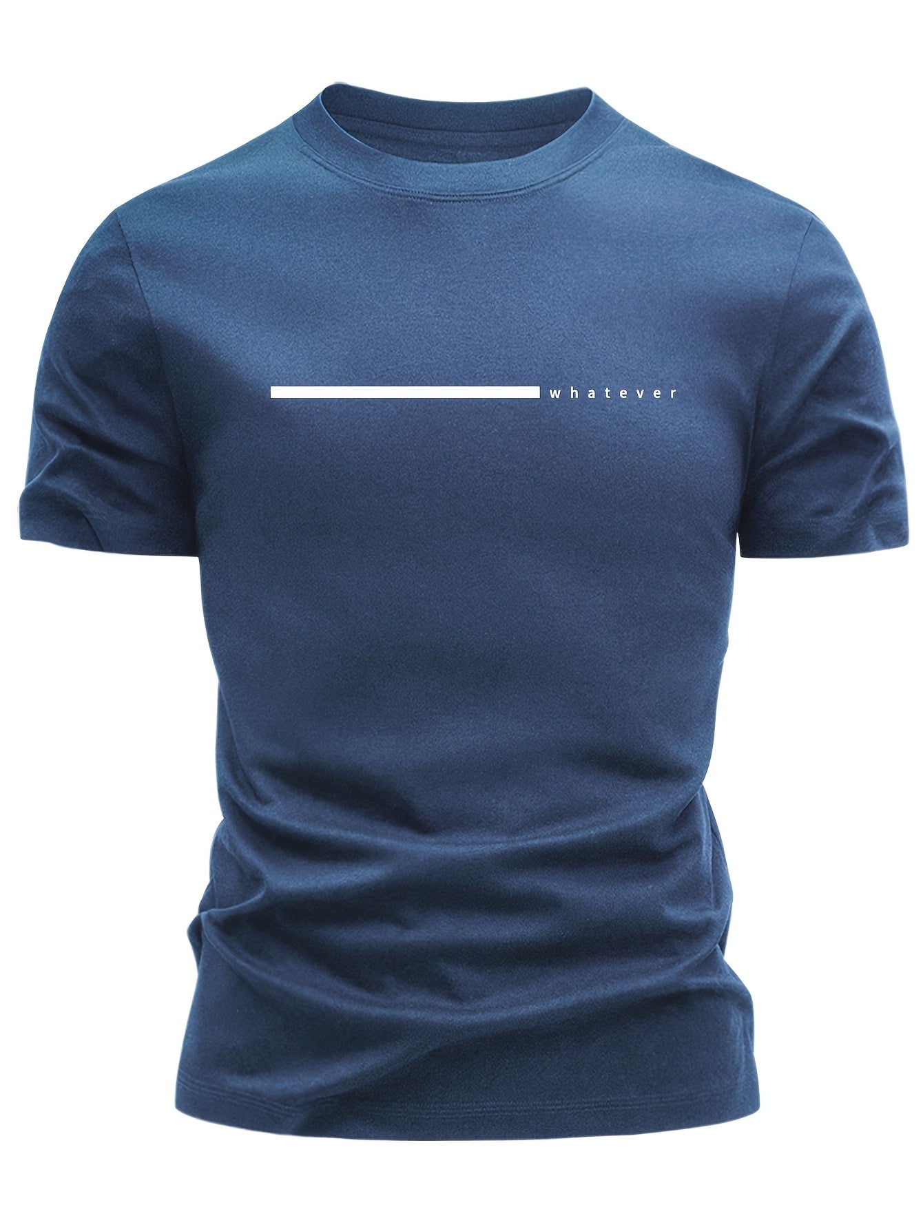 Herr T-shirt med modern minimaltryck - Casual streetwear för vardag och fritid