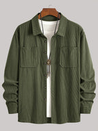 Bryce | Overshirt met lange mouwen, zakken en knopen voor heren
