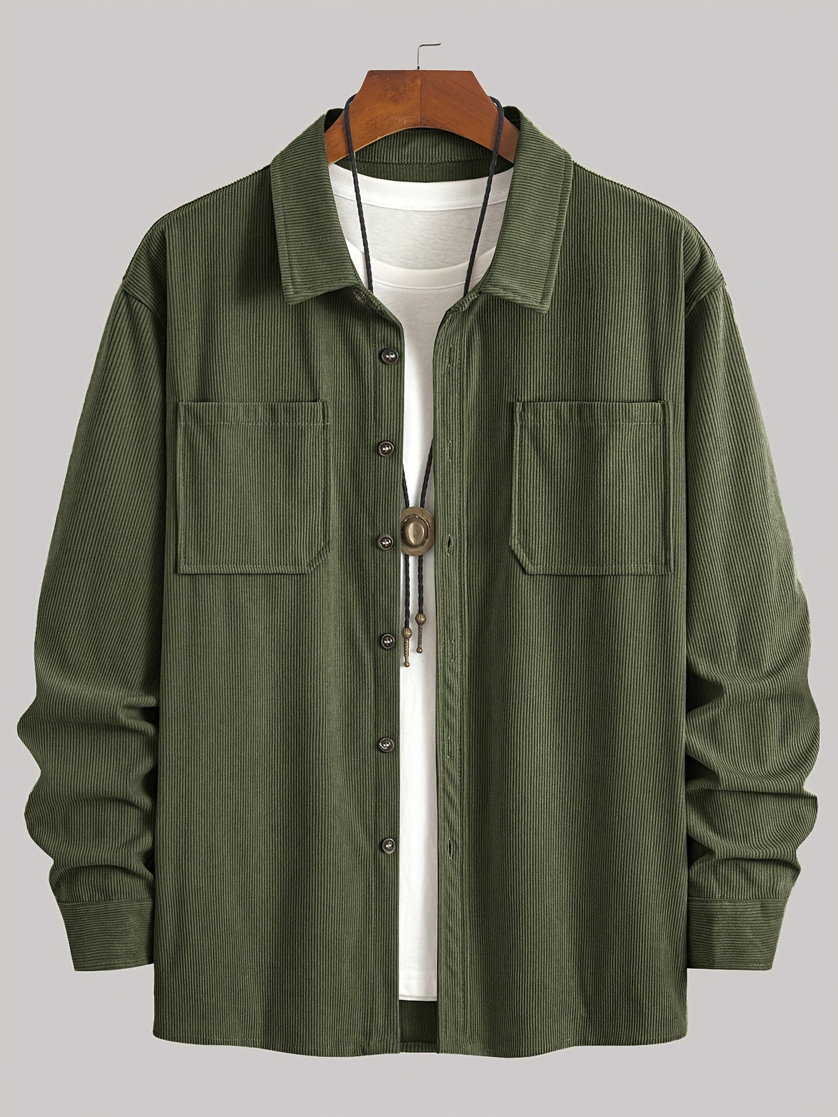 Bryce | Overshirt met lange mouwen, zakken en knopen voor heren