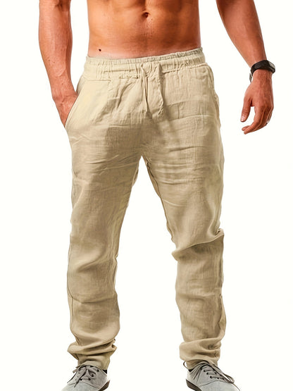 Pantalón casual para hombre con pierna recta – Pantalón de verano para uso diario y deporte