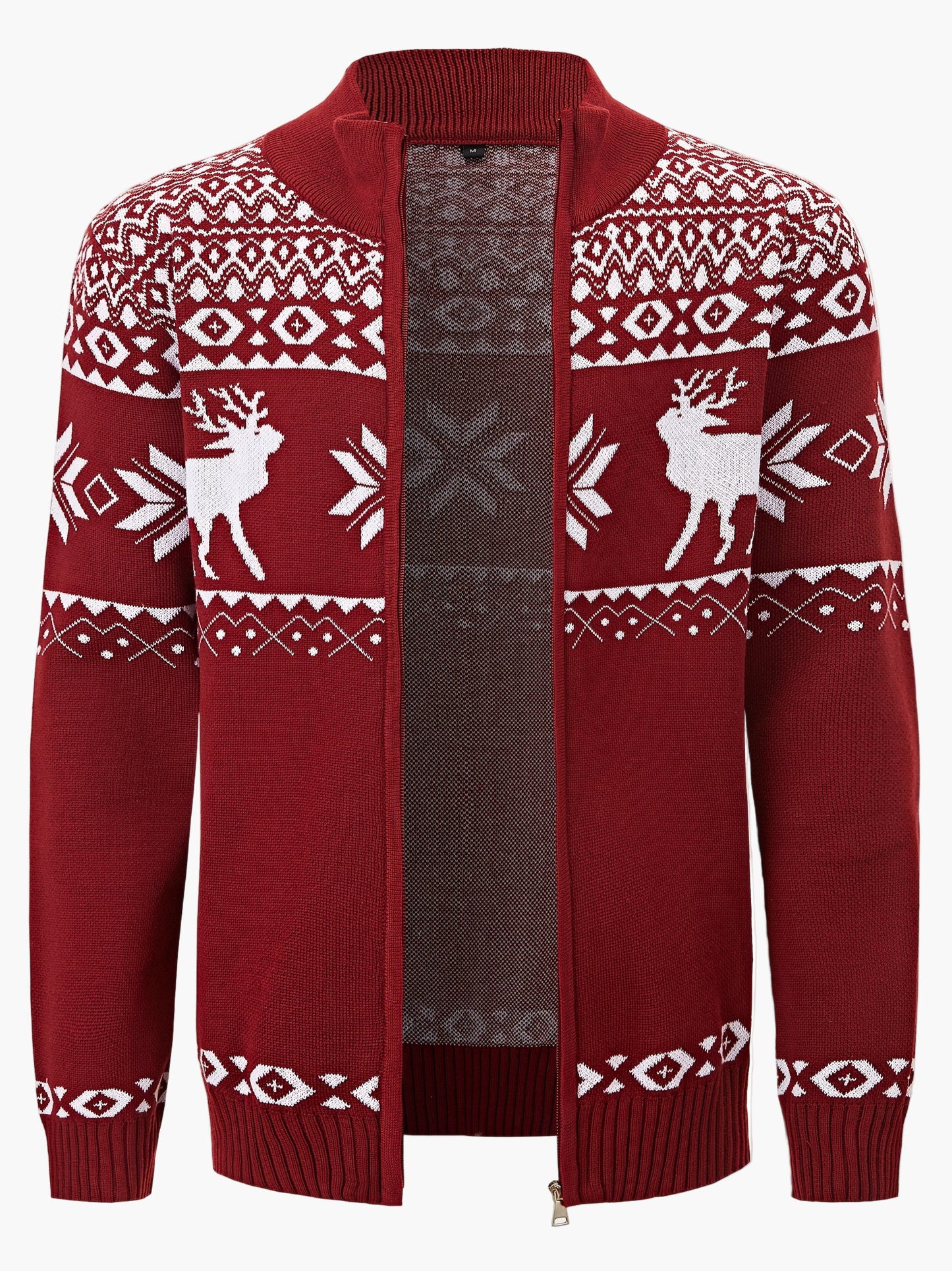 Herren Strickjacke mit Rentiermuster – Winterliche Casual Strickmode für Freizeit und Feste