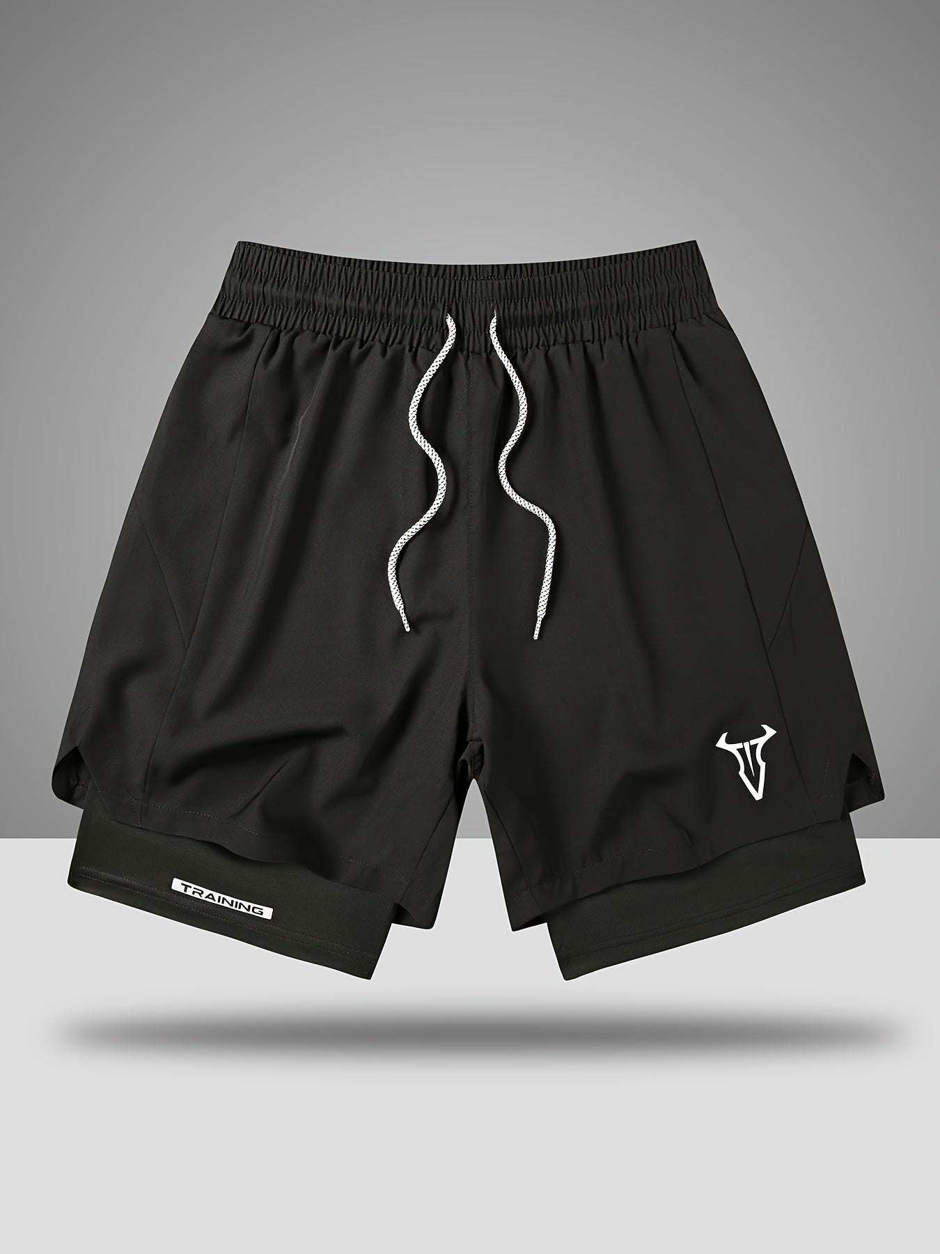 Pantaloncini da allenamento uomo fitness sport taglio regolare con coulisse e tasche laterali