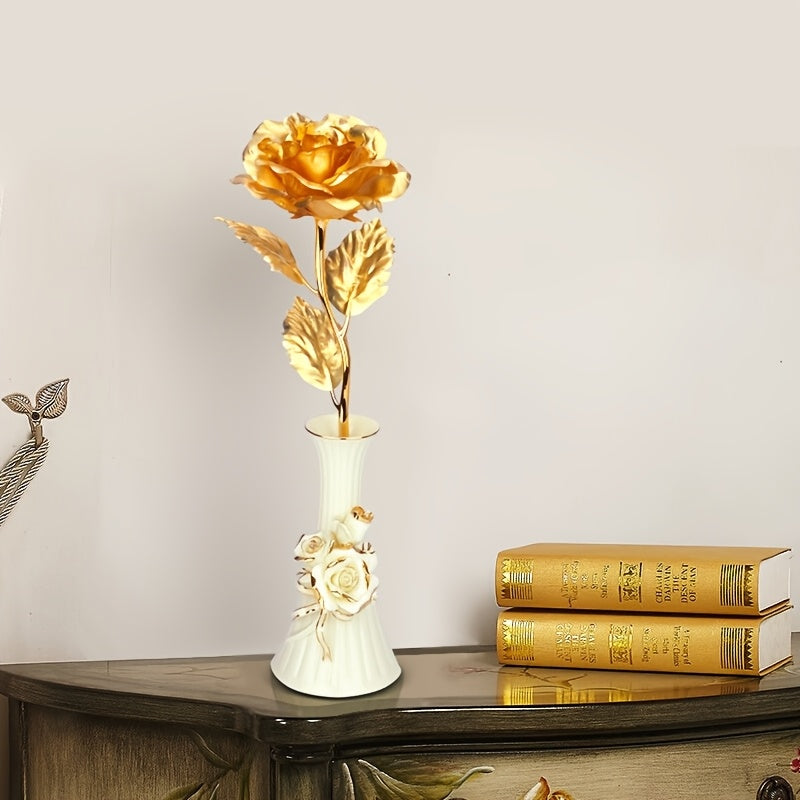 Luxuriöses Geschenk Deko-Rose mit Geschenkbox – Zeitlose Blume für Damen – Perfekt als Liebesbeweis oder Dekoration