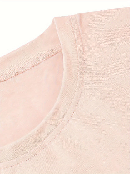 Dame T-shirt med hjerte-motiv – afslappet stil til hverdag og fritid