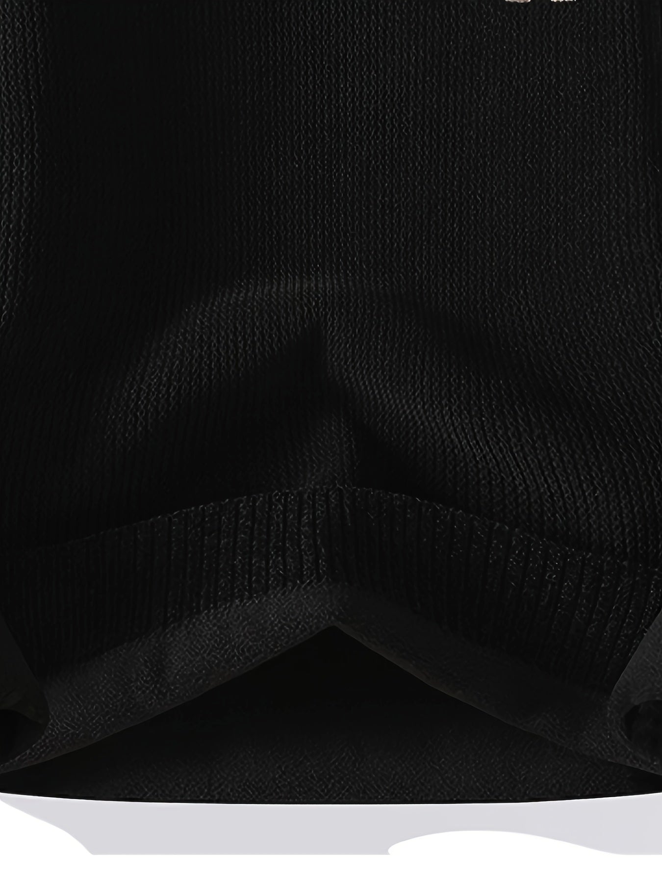 Suéter unisex de cuello redondo con textura acanalada y parches en los codos