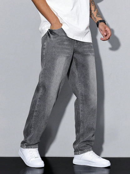 Herre Relaxed Fit casual jeans – Behagelige fritidsbukser med lige ben til hverdag og kontor