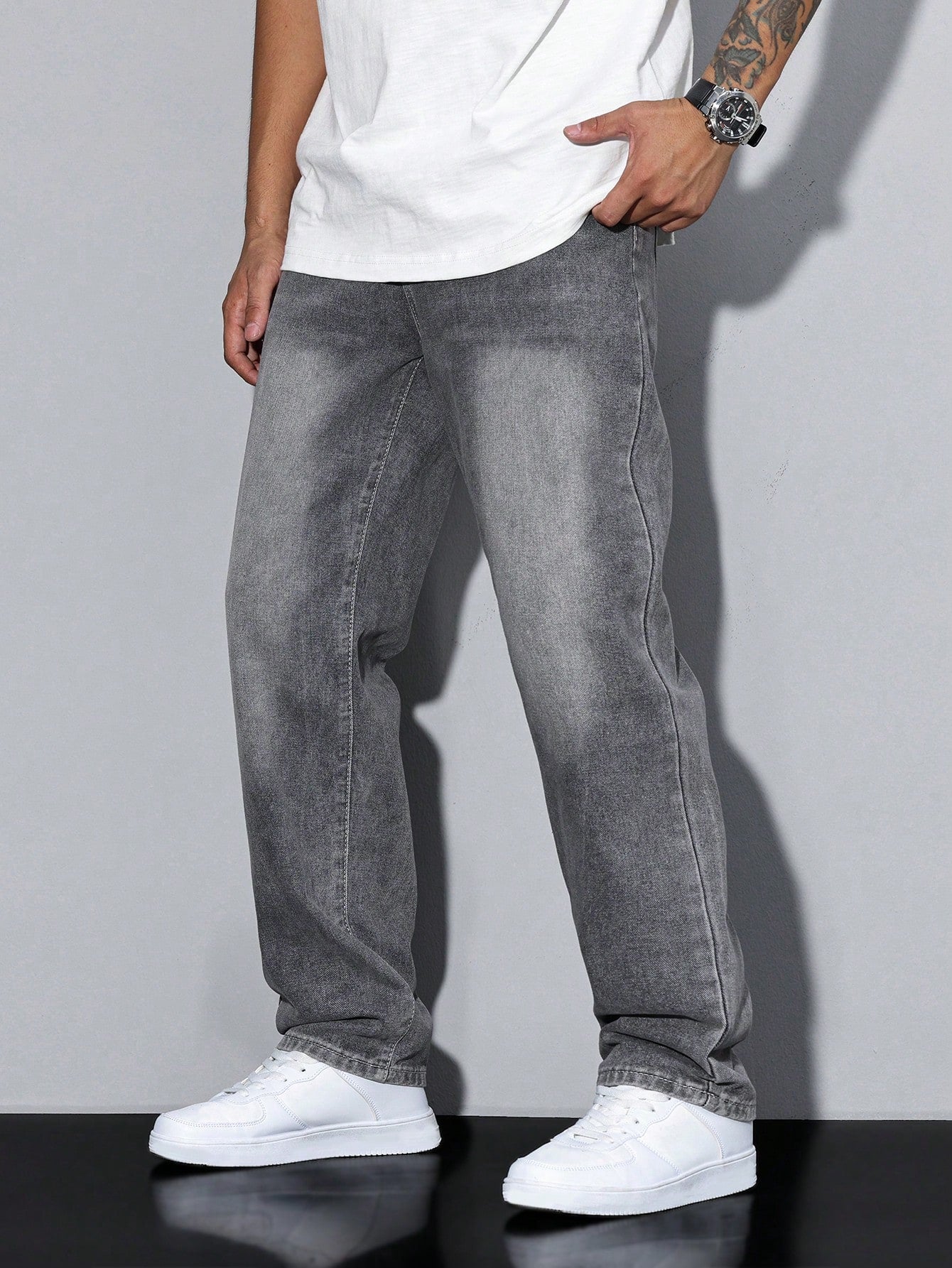 Herre Relaxed Fit casual jeans – Behagelige fritidsbukser med lige ben til hverdag og kontor