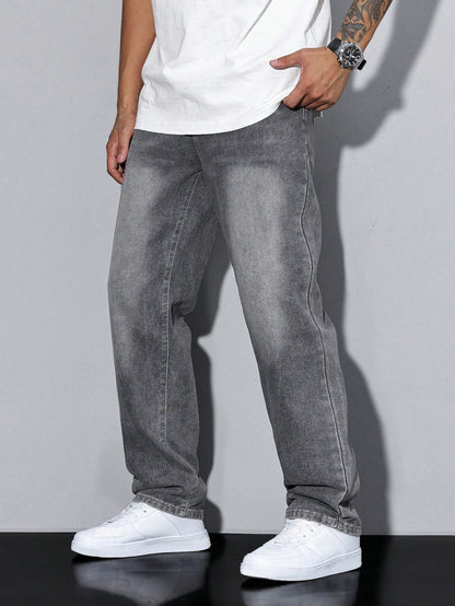 Herre Relaxed Fit casual jeans – Behagelige fritidsbukser med lige ben til hverdag og kontor
