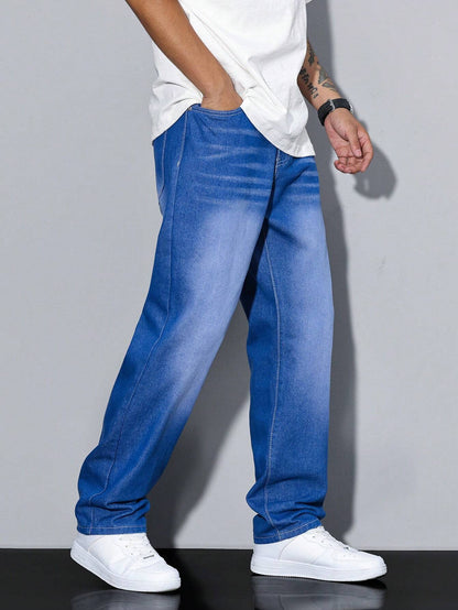 Herre Relaxed Fit casual jeans – Behagelige fritidsbukser med lige ben til hverdag og kontor