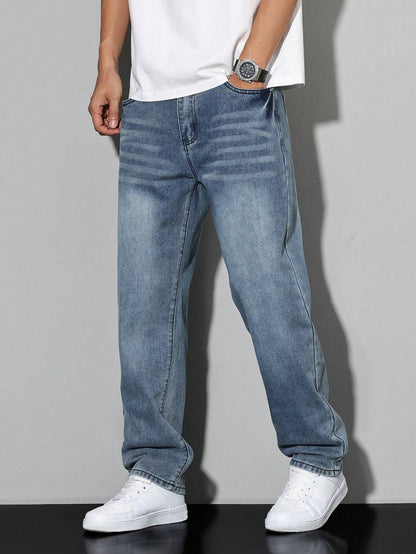 Herre Relaxed Fit casual jeans – Behagelige fritidsbukser med lige ben til hverdag og kontor