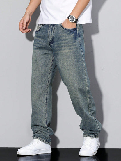 Herre Relaxed Fit casual jeans – Behagelige fritidsbukser med lige ben til hverdag og kontor