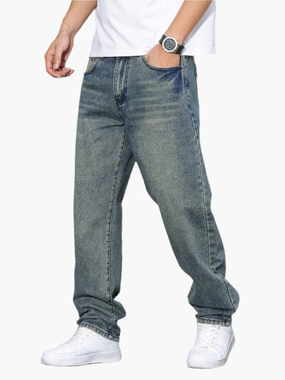 Herre Relaxed Fit casual jeans – Behagelige fritidsbukser med lige ben til hverdag og kontor
