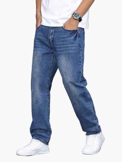 Jean homme coupe relaxed fit jambe droite – Style urbain décontracté pour quotidien et loisirs