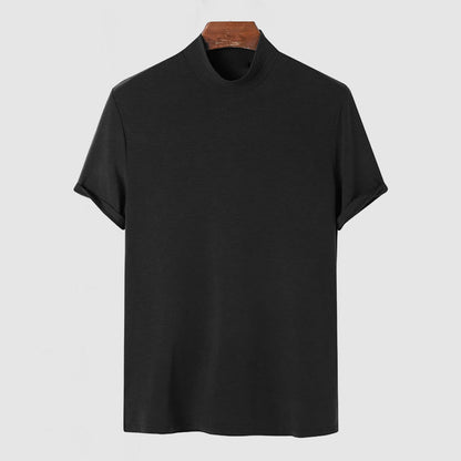 Herren Modernes Kurzarm Turtleneck Shirt – Stilvolles Freizeit- und Business-Oberteil