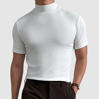 Herren Modernes Kurzarm Turtleneck Shirt – Stilvolles Freizeit- und Business-Oberteil