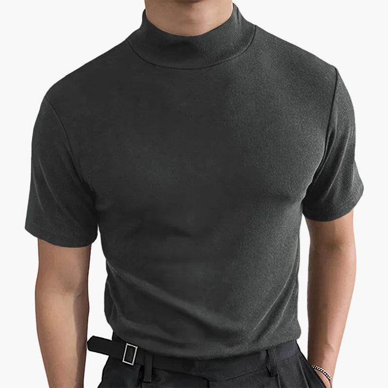 Herren Modernes Kurzarm Turtleneck Shirt – Stilvolles Freizeit- und Business-Oberteil