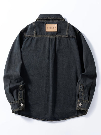 Herre Oversize Denim Skjortejakke – Afslappet Streetstyle til hverdag og fest