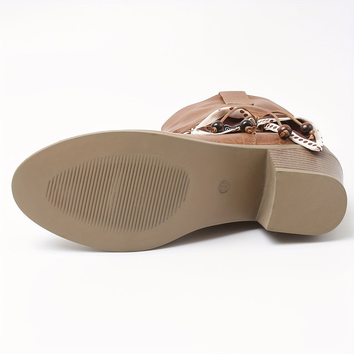Idunn | Enkellaarsje voor dames in slouchy look met wikkeldetail in westernstijl
