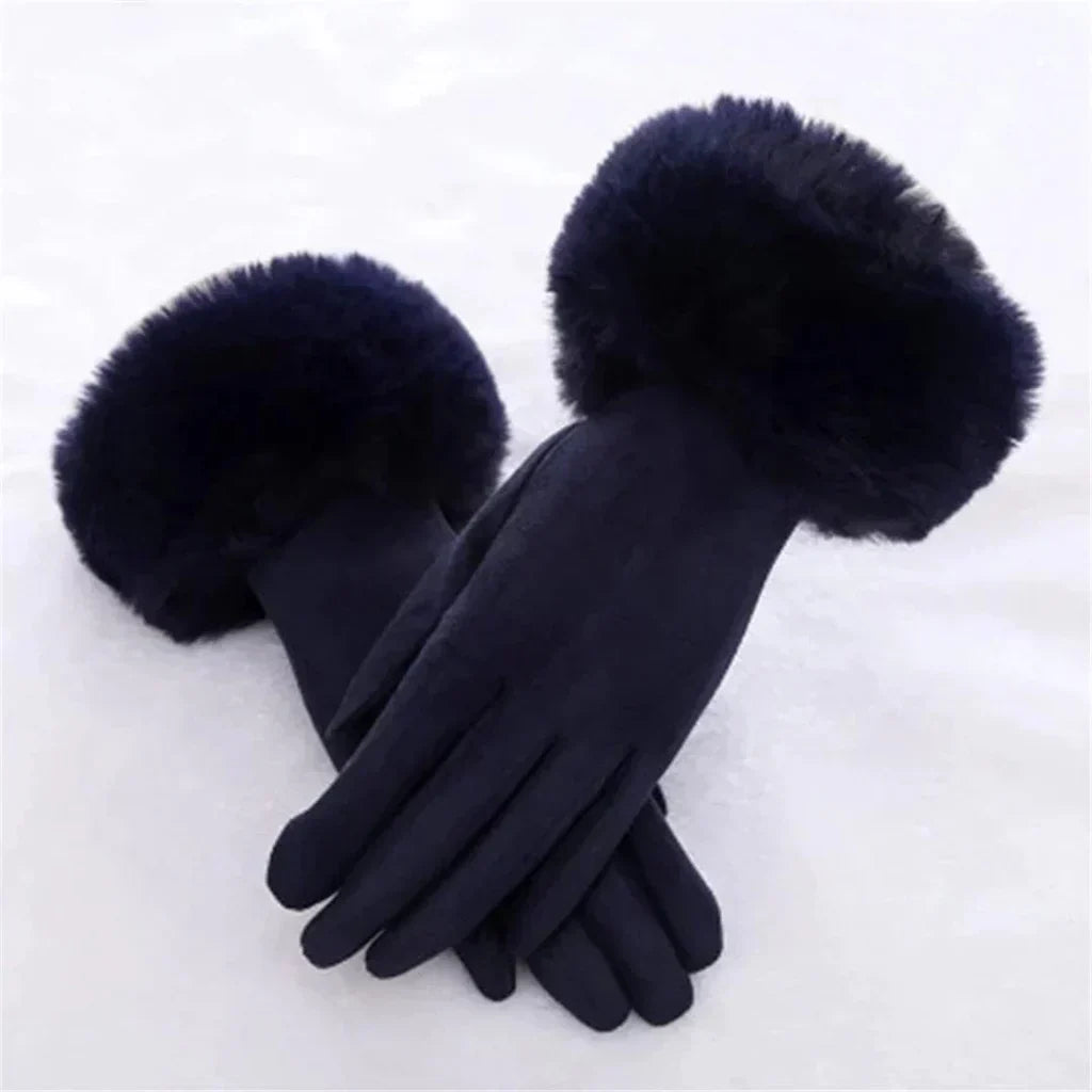 Winterhandschoenen met imitatiebont