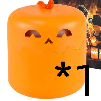Halloweenowa dekoracja LED lampion dyniowy – nastrojowa lampa na halloweenowe imprezy i przerażające dekoracje