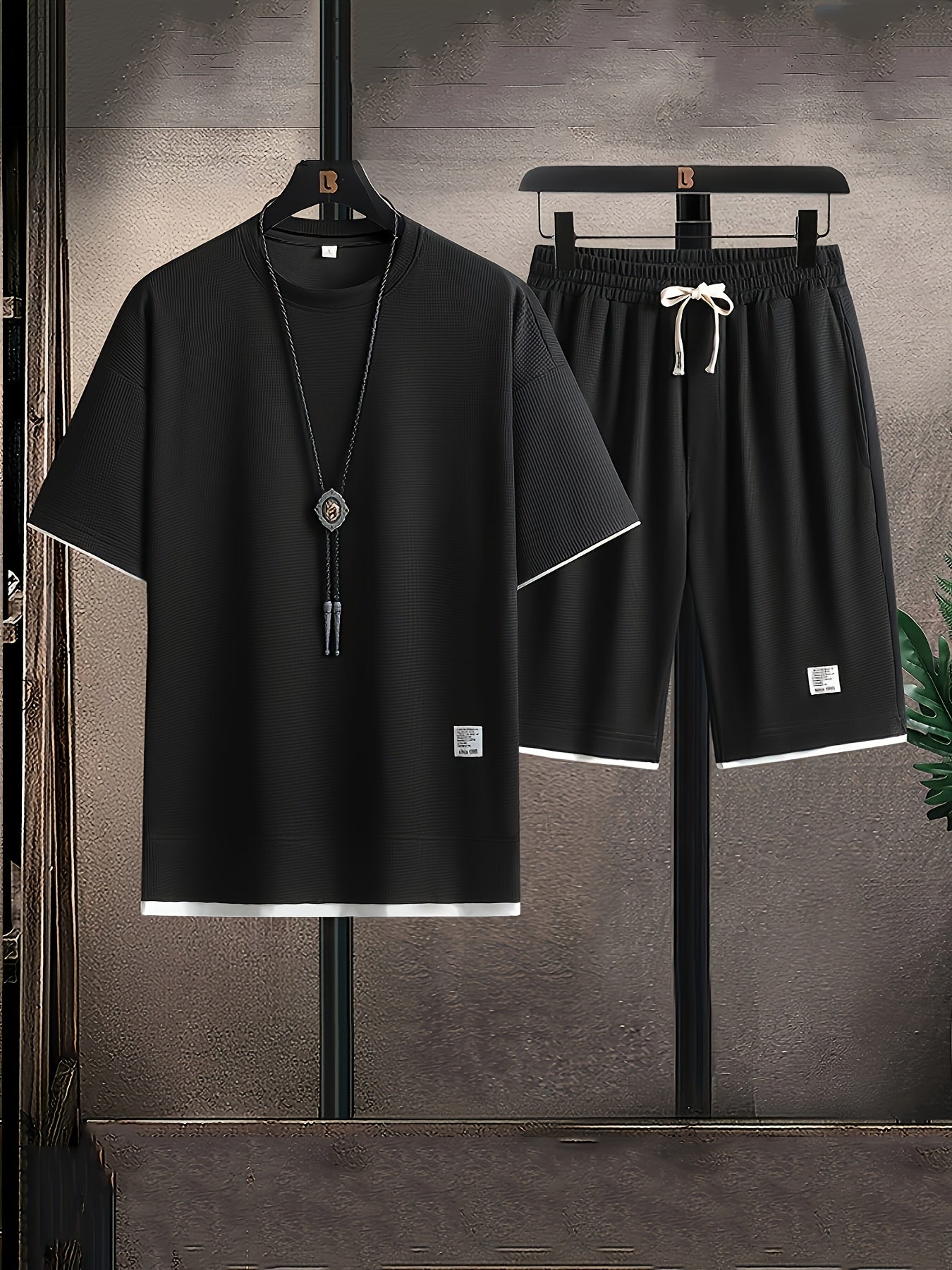 Herren Sport Freizeit Set – Modernes T-Shirt und Shorts für Alltag und Training