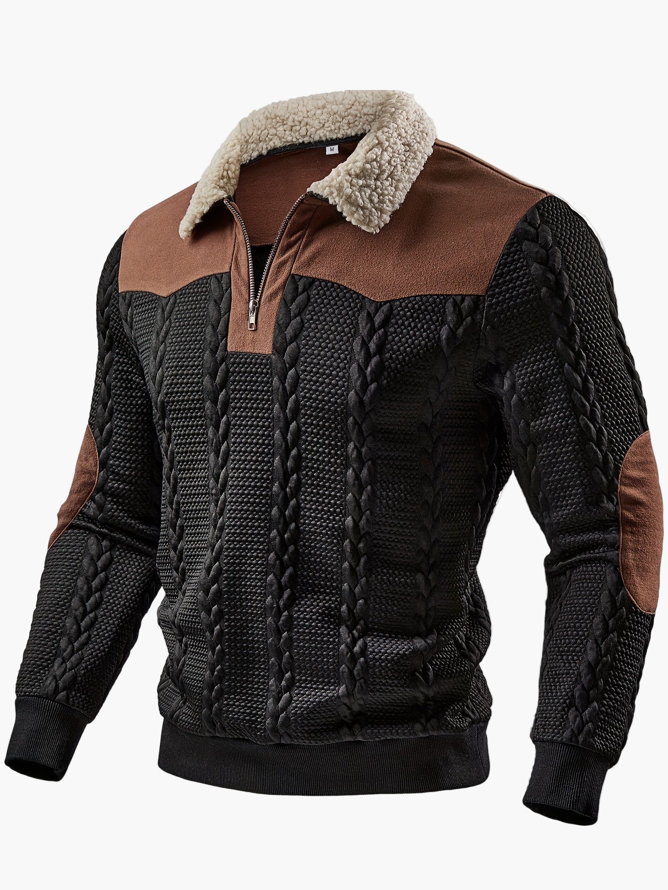 Jerséi de punto para hombre con cuello de cremallera de moda y encanto retro – Perfecto para tiempo libre y uso diario con estilo