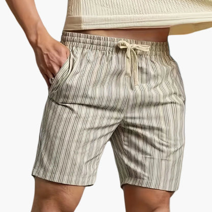 Herren Shorts mit Kordelzug und Streifenmuster – Lässiger Stil für Alltag & Freizeit