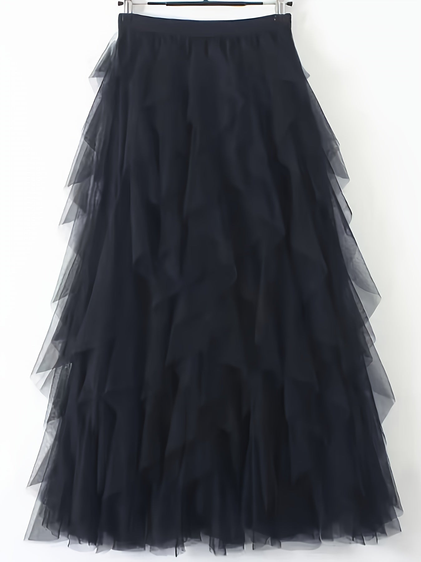 Damen Eleganter Maxirock mit Rüschen und Lagenlook – Perfekt für festliche Anlässe